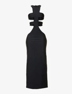 Power Cut-out Sleeveless Slim-fit Stretch-woven Maxi Dress
