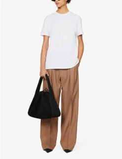 Regular-fit Round-neck Cotton T-shirt -Ted Baker Store R04158202 WHITE ALT01