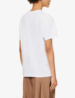 Regular-fit Round-neck Cotton T-shirt -Ted Baker Store R04158202 WHITE ALT03