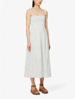 RAILS Faith Floral-embroidered Cotton Midi Dress -Ted Baker Store R04158662 BLUEBELLEYELET ALT02