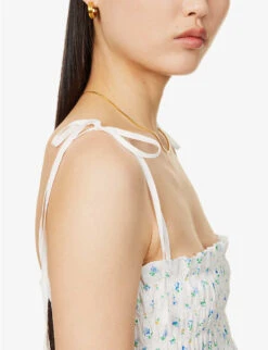 RAILS Faith Floral-embroidered Cotton Midi Dress -Ted Baker Store R04158662 BLUEBELLEYELET ALT04