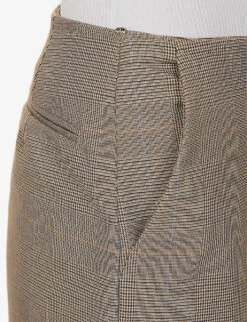 Sportmax Plaid-patterned Pleated Regular-fit Stretch-woven Mini Skirt 11 Sportmax Plaid-patterned Pleated Regular-fit Stretch-woven Mini Skirt -Ted Baker Store R04158884 CAMEL ALT04