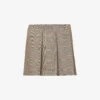 Sportmax Plaid-patterned Pleated Regular-fit Stretch-woven Mini Skirt -Ted Baker Store R04158884 CAMEL M