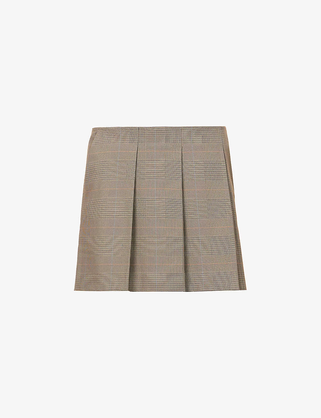 Sportmax Plaid-patterned Pleated Regular-fit Stretch-woven Mini Skirt 3 Sportmax Plaid-patterned Pleated Regular-fit Stretch-woven Mini Skirt