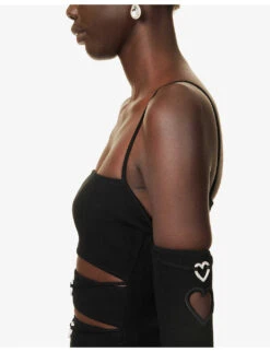 Devon Heart-embellished Knitted Mini Dress -Ted Baker Store R04158906 BLACK ALT04