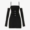Devon Heart-embellished Knitted Mini Dress -Ted Baker Store R04158906 BLACK M