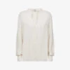 Reiss Rowan Lace-trimmed V-neck Woven Blouse