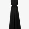 Jil Sander Cut-out Pleated Woven Maxi Dress -Ted Baker Store R04159723 BLACK M