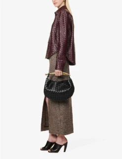 Bottega Veneta Intrecciato Curved-hem Leather Shirt -Ted Baker Store R04159966 JAM ALT01