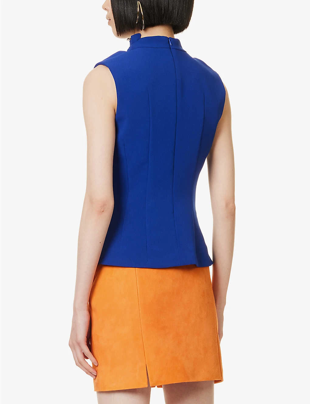 High-neck Pleated Woven Top 6 High-neck Pleated Woven Top - Image 4