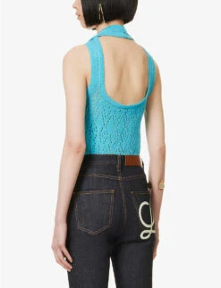Scoop-neck Sleeveless Knitted Body -Ted Baker Store R04160115 CYAN ALT03