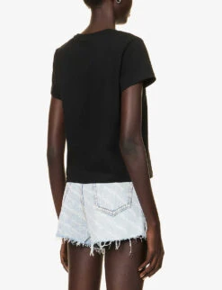 ALEXANDER WANG Essential Logo-print Cotton T-shirt 10 ALEXANDER WANG Essential Logo-print Cotton T-shirt -Ted Baker Store R04160697 BLACK ALT03