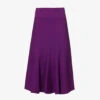 STELLA MCCARTNEY Mid-rise Flared-hem Knitted Midi Skirt -Ted Baker Store R04160802 BRIGHTPURPLE M