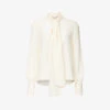 STELLA MCCARTNEY Semi-sheer Buttoned-cuff Silk Shirt -Ted Baker Store R04160813 NATURAL M