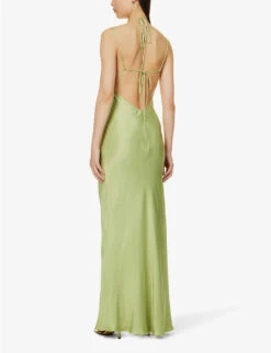 BEC + BRIDGE Kai Cut-out Satin Maxi Dress 10 BEC + BRIDGE Kai Cut-out Satin Maxi Dress -Ted Baker Store R04161119 PEARSORBET ALT03