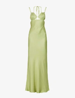 BEC + BRIDGE Kai Cut-out Satin Maxi Dress