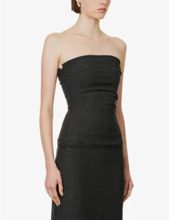 BEC + BRIDGE Tali Check-pattern Stretch-jersey Top -Ted Baker Store R04161133 CHECK ALT02