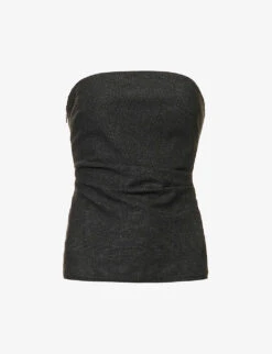 BEC + BRIDGE Tali Check-pattern Stretch-jersey Top