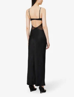 BEC + BRIDGE Nora Lace-panel Woven Maxi Dress -Ted Baker Store R04161136 BLACK ALT03