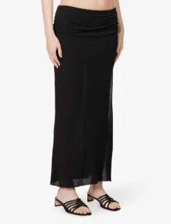 BEC + BRIDGE Lexie Side-split Woven Maxi Skirt -Ted Baker Store R04161138 BLACK ALT02