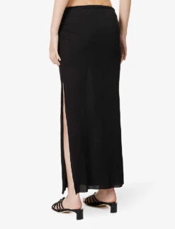 BEC + BRIDGE Lexie Side-split Woven Maxi Skirt -Ted Baker Store R04161138 BLACK ALT03