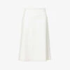 Max Mara Renata Flared-hem Woven Midi Skirt -Ted Baker Store R04161465 SILK M