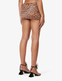 Cut-out Slim-fit Stretch-woven Mini Skirt 10 Cut-out Slim-fit Stretch-woven Mini Skirt -Ted Baker Store R04161505 SOIL ALT03