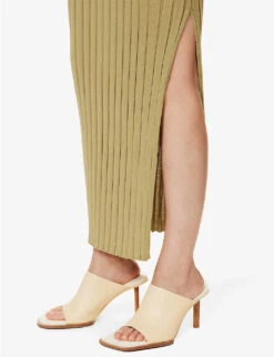 Auden Ribbed Knitted Maxi Skirt -Ted Baker Store R04161607 OLIVE ALT04