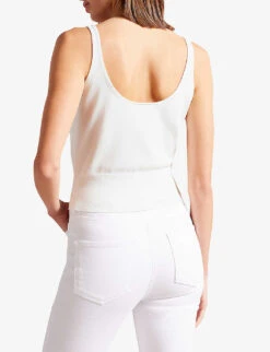 Ted Baker Bobbiiy Sequin-embellished Stretch-knit Top -Ted Baker Store R04162205 WHITE ALT03