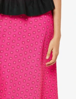 Whistles Floral-print Stretch Recycled-polyester Midi Skirt -Ted Baker Store R04162643 MULTICOLOURED ALT04