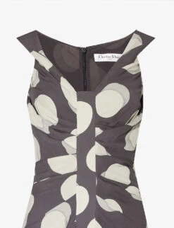 Pre-loved Christian Dior Polka-dot Silk Midi Dress 7 Pre-loved Christian Dior Polka-dot Silk Midi Dress -Ted Baker Store R04162773 BLACKWHITE ALT02