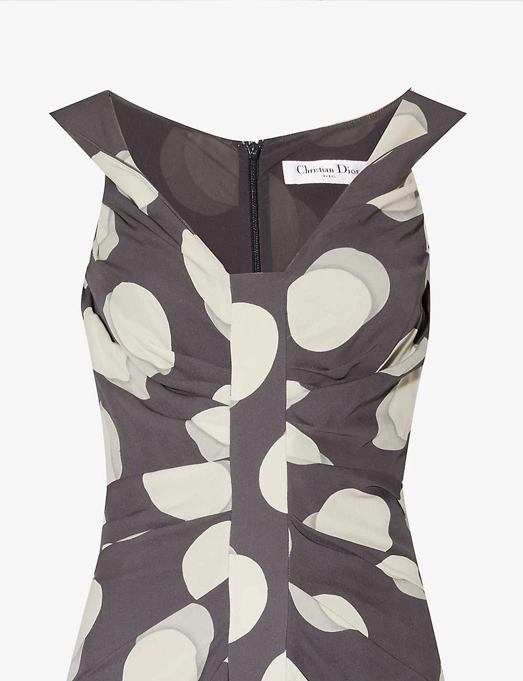 Pre-loved Christian Dior Polka-dot Silk Midi Dress 5 Pre-loved Christian Dior Polka-dot Silk Midi Dress - Image 3