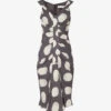 Pre-loved Christian Dior Polka-dot Silk Midi Dress