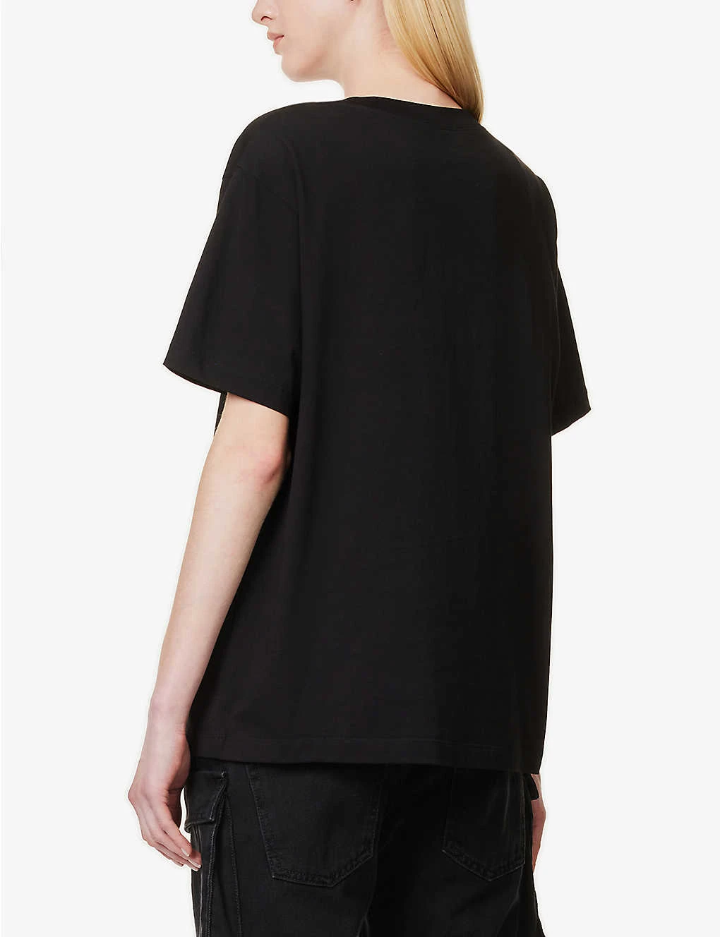 MOSCHINO Rhinestone-embellished Relaxed-fit Cotton T-shirt 6 MOSCHINO Rhinestone-embellished Relaxed-fit Cotton T-shirt - Image 4