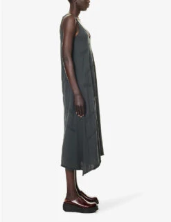 Sleeveless Relaxed-fit Cotton Knitted Midi Dress -Ted Baker Store R04164416 SALVIA ALT02