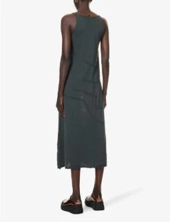 Sleeveless Relaxed-fit Cotton Knitted Midi Dress -Ted Baker Store R04164416 SALVIA ALT03