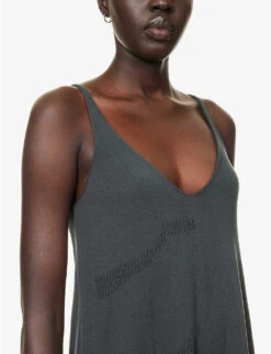 Sleeveless Relaxed-fit Cotton Knitted Midi Dress -Ted Baker Store R04164416 SALVIA ALT04