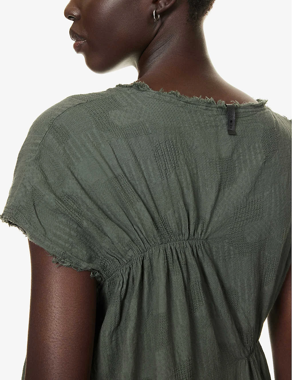 Asymmetric Jacquard-texture Cotton Midi Dress 7 Asymmetric Jacquard-texture Cotton Midi Dress - Image 5