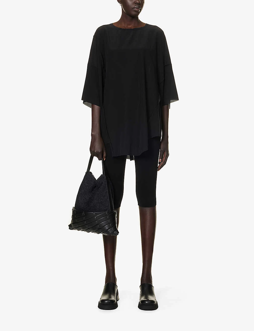 Short-sleeved Relaxed-fit Stretch-silk Top 4 Short-sleeved Relaxed-fit Stretch-silk Top - Image 2