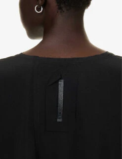 Short-sleeved Relaxed-fit Stretch-silk Top 11 Short-sleeved Relaxed-fit Stretch-silk Top -Ted Baker Store R04164423 BLACK ALT04