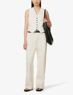 CITIZENS OF HUMANITY Sierra V-neck Cotton Vest -Ted Baker Store R04164573 MARZIPAN ALT01