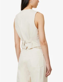 CITIZENS OF HUMANITY Sierra V-neck Cotton Vest -Ted Baker Store R04164573 MARZIPAN ALT03