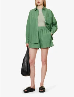 Chiara Relaxed-fit Cotton Shirt -Ted Baker Store R04164669 GREENBAY ALT01