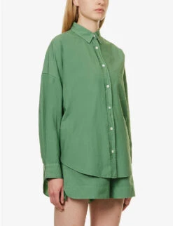 Chiara Relaxed-fit Cotton Shirt -Ted Baker Store R04164669 GREENBAY ALT02