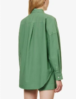 Chiara Relaxed-fit Cotton Shirt -Ted Baker Store R04164669 GREENBAY ALT03