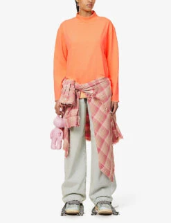 ERL Sun High-neck Cotton-jersey T-shirt -Ted Baker Store R04165351 ORANGE ALT01