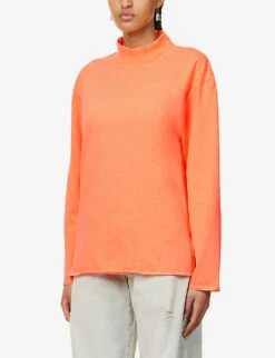ERL Sun High-neck Cotton-jersey T-shirt -Ted Baker Store R04165351 ORANGE ALT02