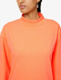ERL Sun High-neck Cotton-jersey T-shirt -Ted Baker Store R04165351 ORANGE ALT04