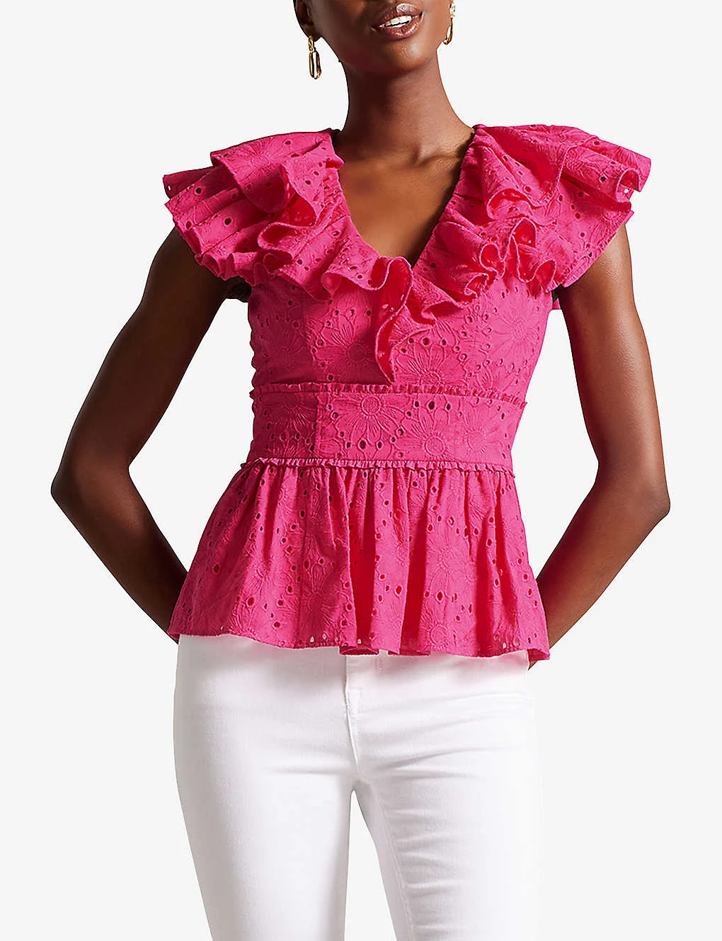 Ted Baker Mazieh Broderie-embroidered Cotton Top 5 Ted Baker Mazieh Broderie-embroidered Cotton Top - Image 3