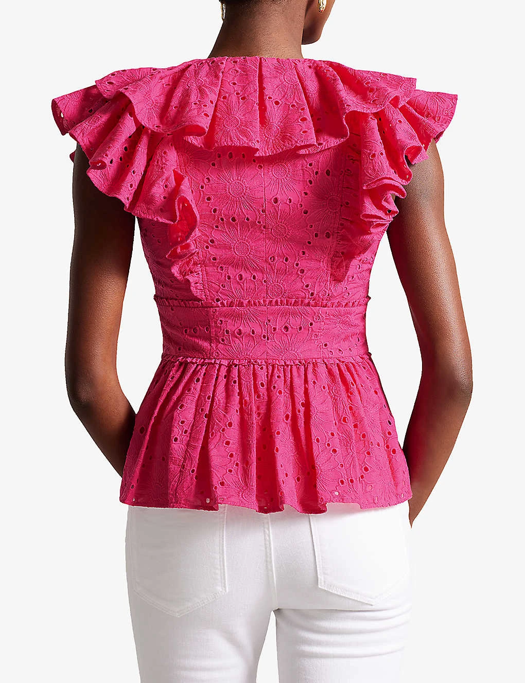 Ted Baker Mazieh Broderie-embroidered Cotton Top 6 Ted Baker Mazieh Broderie-embroidered Cotton Top - Image 4